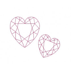 Stickdatei - Diamant Herz